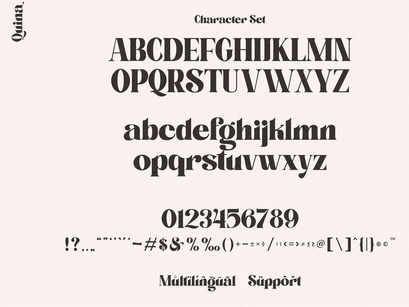 Quina Beauty Bold Serif