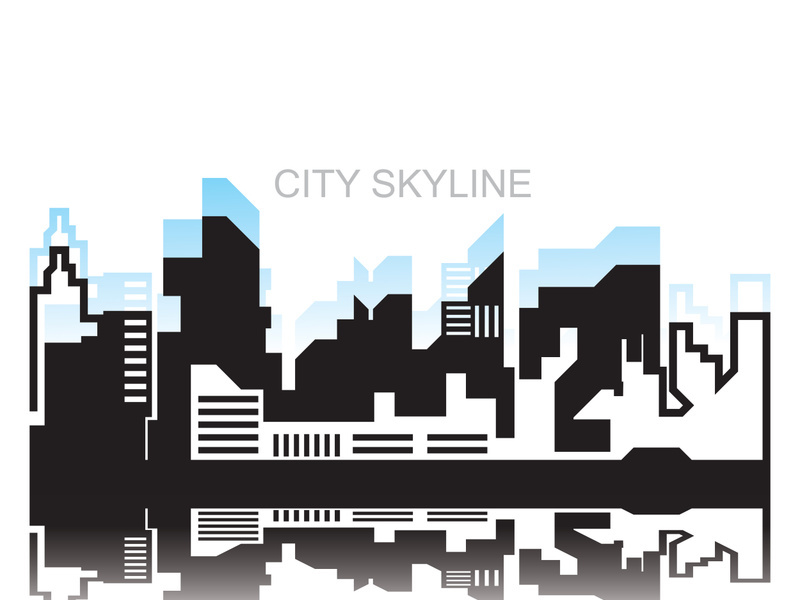 City silhouette skyline illustration design. City landscape Panorama building vector