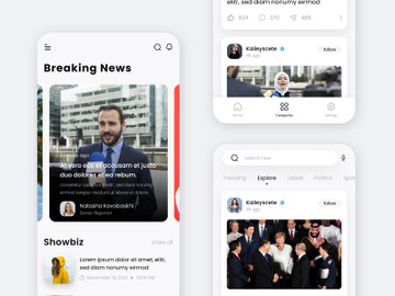 News Apps Design UI Kits preview picture