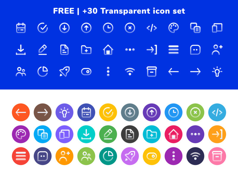 FREE! Transparent icon set