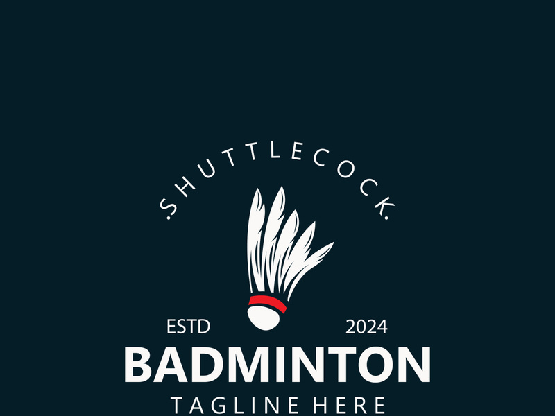 Badminton Shuttlecock logo icon design for Sport Badminton Championship club competition