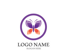Butterfly logo icon vector design illustration