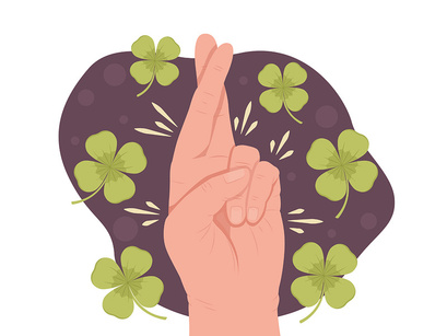 Finger symbols 2D vector isolated illustration set