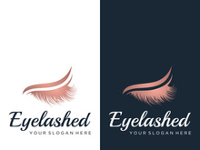 Luxurious and colorful eyelash extension logo.