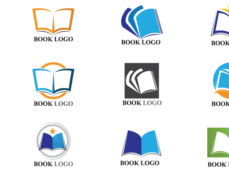 Book reading logo vector