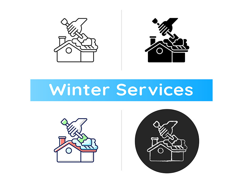 Roof snow removal icon