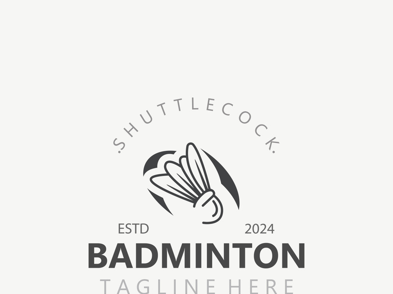 Badminton Shuttlecock logo icon design for Sport Badminton Championship club competition