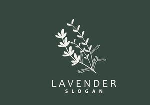 Lavender Logo Elegant Purple Flower