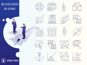 Outline : Business And Finance Icon set preview picture