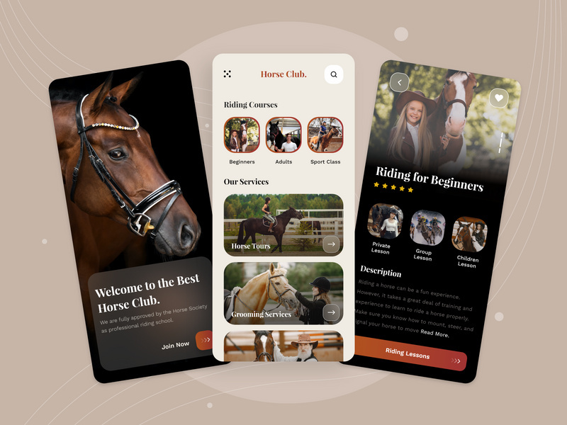 Horsemanship Mobile App Design
