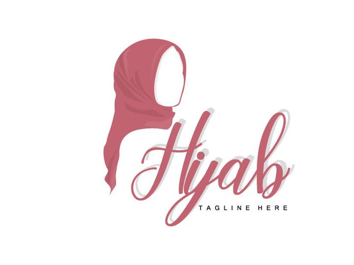 HIjab Logo, Fashion Product Vector Brand, Muslim Women Hijab Boutique Design