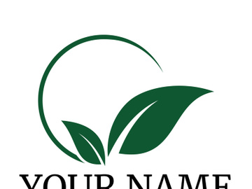 Green leaf logo design vector illustration preview picture