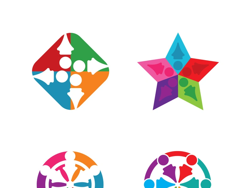 Community, network and social icon design template