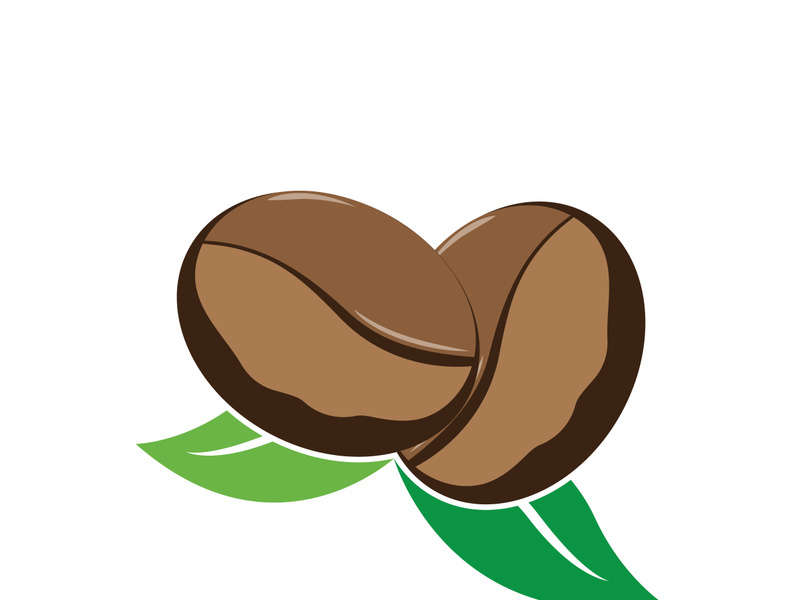 Coffee bean icon vector illustration template