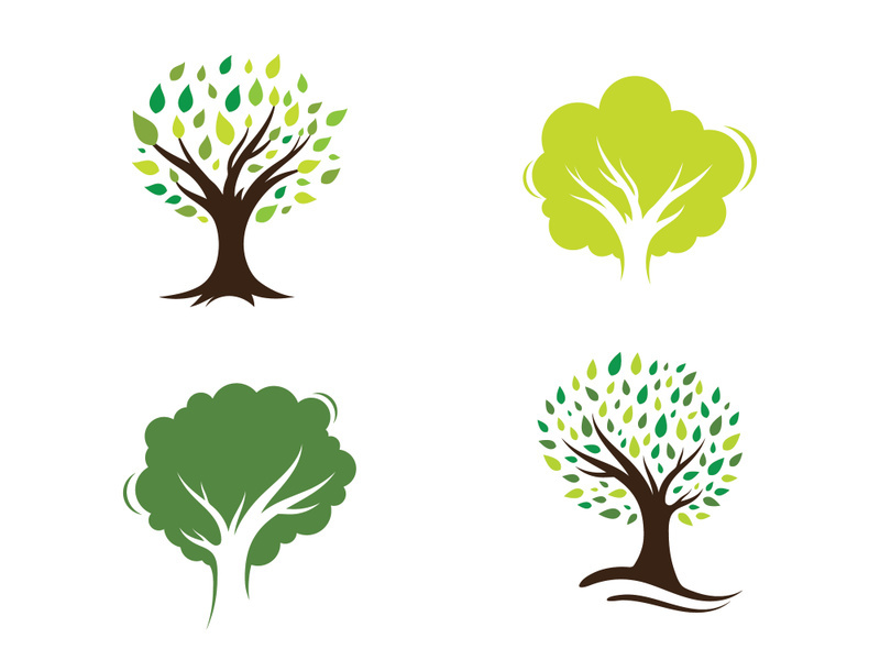 Tree icon logo template vector illustration