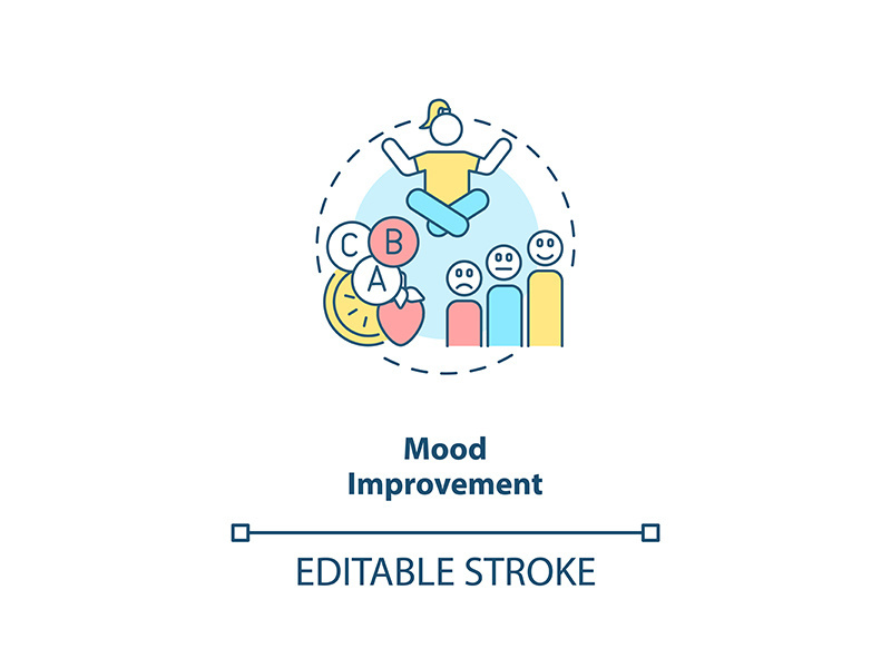 Mood improvement concept icon