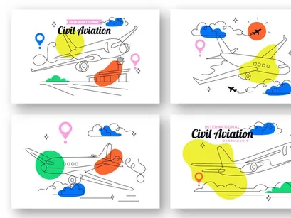 8 Ilustrasi Hari Penerbangan Sipil Internasional