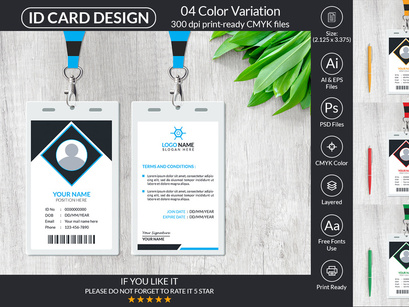 Corporate ID Card Design Template