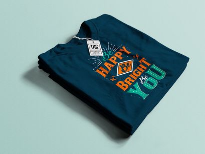 Free Folded T-Shirt Mockup Template