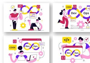10 DevOps Vector Illustration