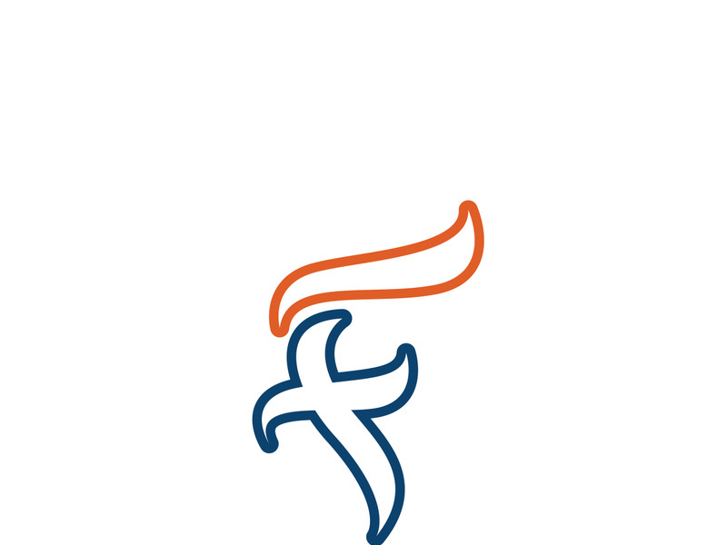 F logo and symbol vector icon app