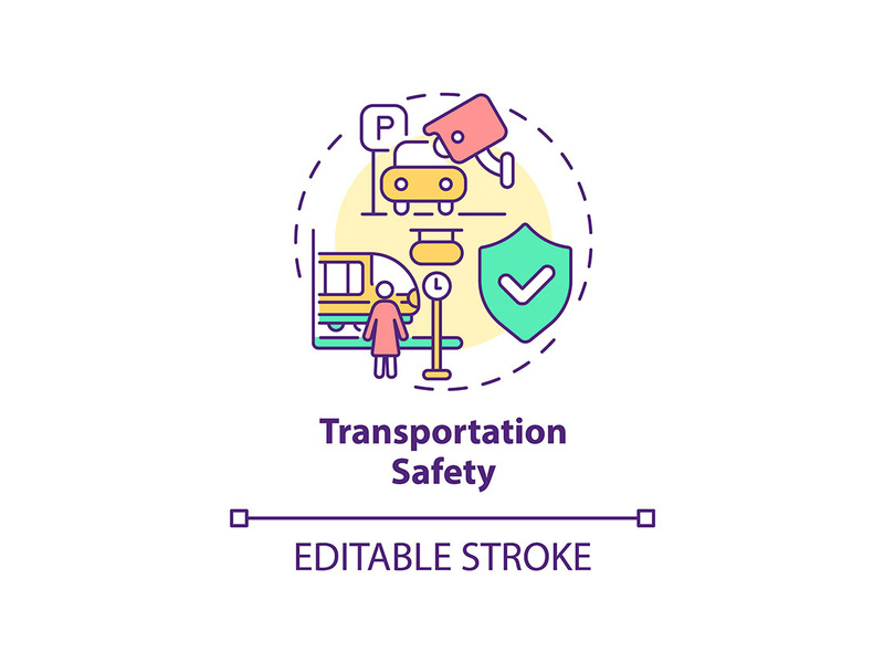 Transportation safety concept icon