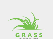 Grass logo image plant nature logo design template vector