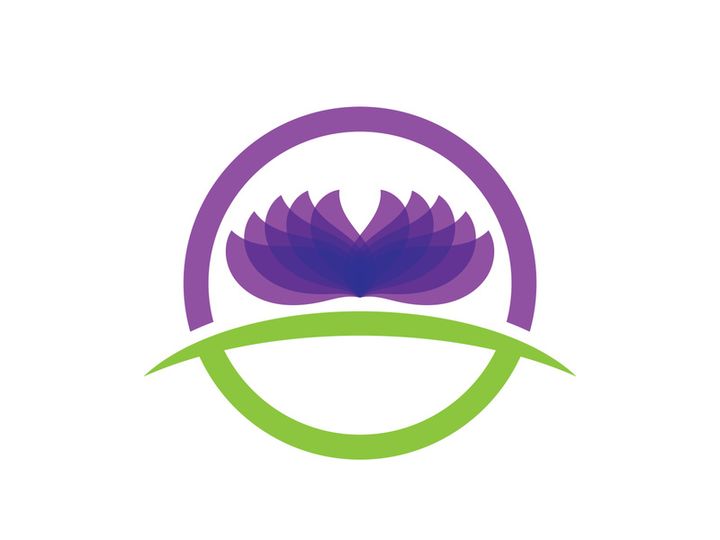 Lotus flower health meditation logo symbol