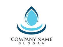Blue water drop vector logo icon illustration images