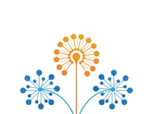Dandelion flower logo vector