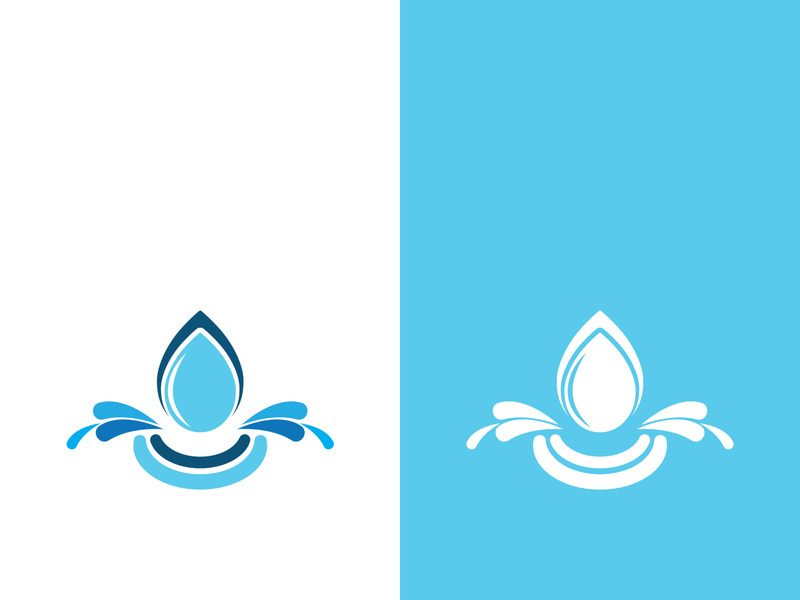 Background water drop logo icon vector illustration