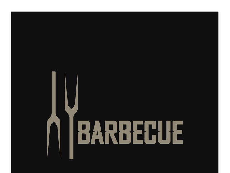 Simple Barbecue Vintage hot grill, with crossed flames and spatula. Logo for restaurant, badge, cafe and bar.vector