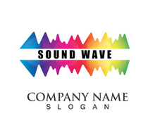 Sound waves vector illustration design template