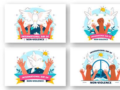 10 International Day of Non-Violence Illustration