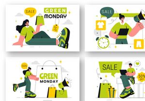 9 Green Monday Sale Illustration