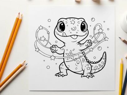 Cute frog with tennis rackets vector illustration flat design