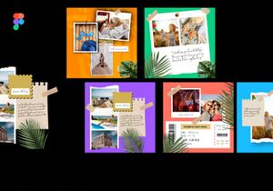 Summer Holiday Mood Board Instagram Post Template