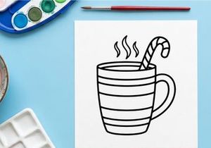 Dampfender Pfefferminz-Kaugummi-Kaffee-Becher für festliche Winterfeierlichkeiten