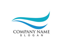 Wave water beach logo