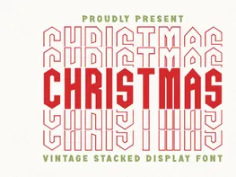 Christmas Stacked - Vintage Display Font preview picture