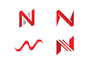 letter N logo business symbol vector template preview picture