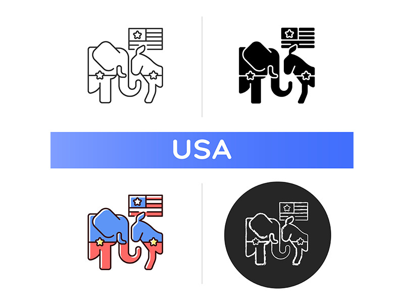 Democrats vs. Republicans icon