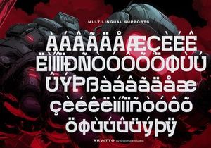 Arvitto | Futuristic Typeface