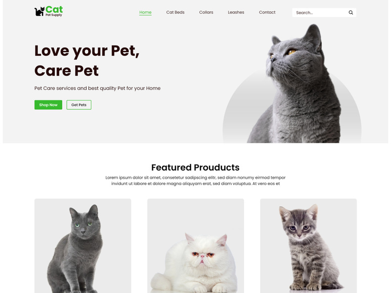 Cat Website Design
