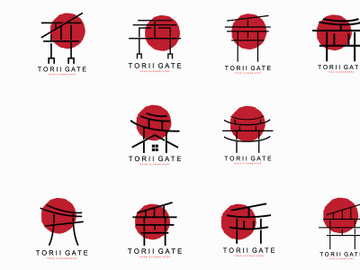 Torii Gate Logo, Japanese Building Design, China Icon Vector, Illustration Template icon preview picture