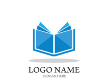 Digital book logo technology vector icon design