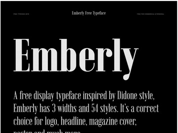 Emberly: A free typeface in 54 styles preview picture