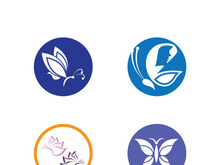 Butterfly logo icon vector design illustration