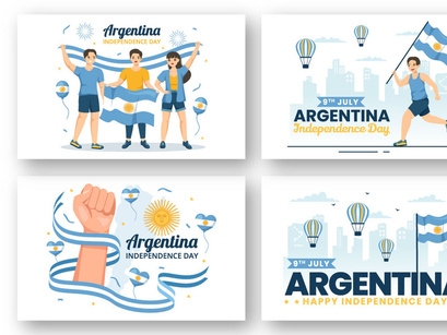 15 Happy Argentina Independence Day Illustration