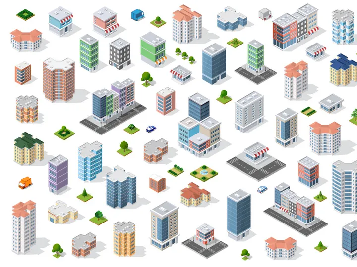 Isometric Bundle Buildings